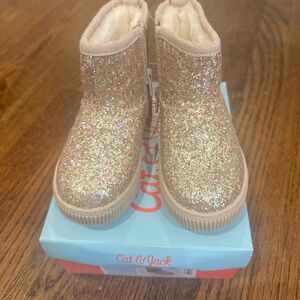 *brand new with tags* Cat & Jack Sparkly Gold Boots